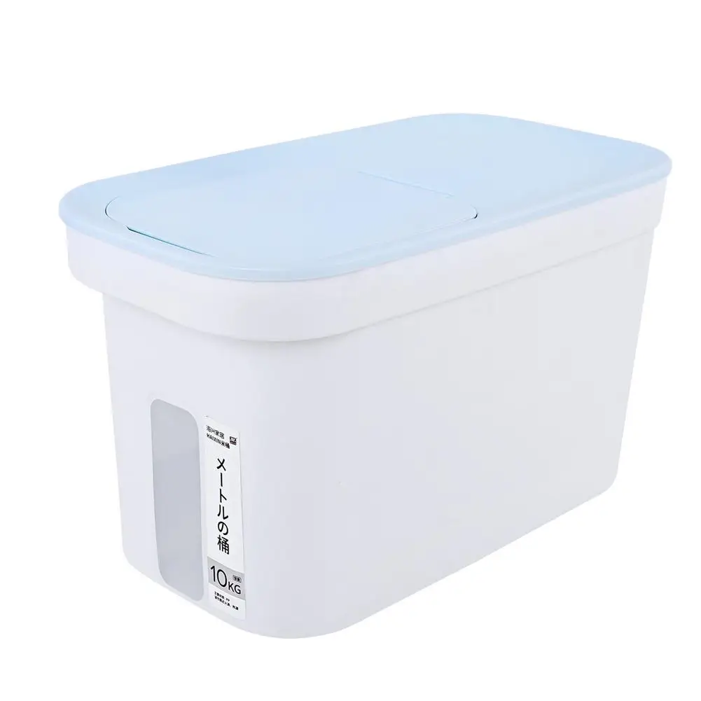 

Airtight Food Storage Container With Wheels Rice Storage Bin With Measuring Cup Cereal Container For Flour Dry Food Kitchen Pant