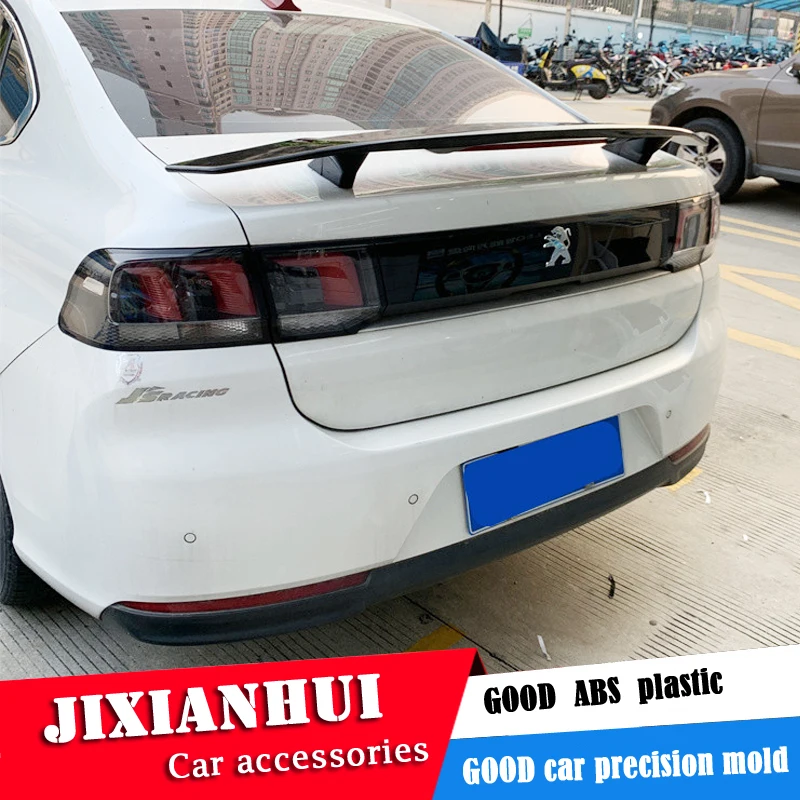 

For Peugeot 308 Sedan Universal TF Spoiler 2016-2020 Peugeot 408 Spoiler ABS plastic Material Car Rear Wing Color Rear Spoiler