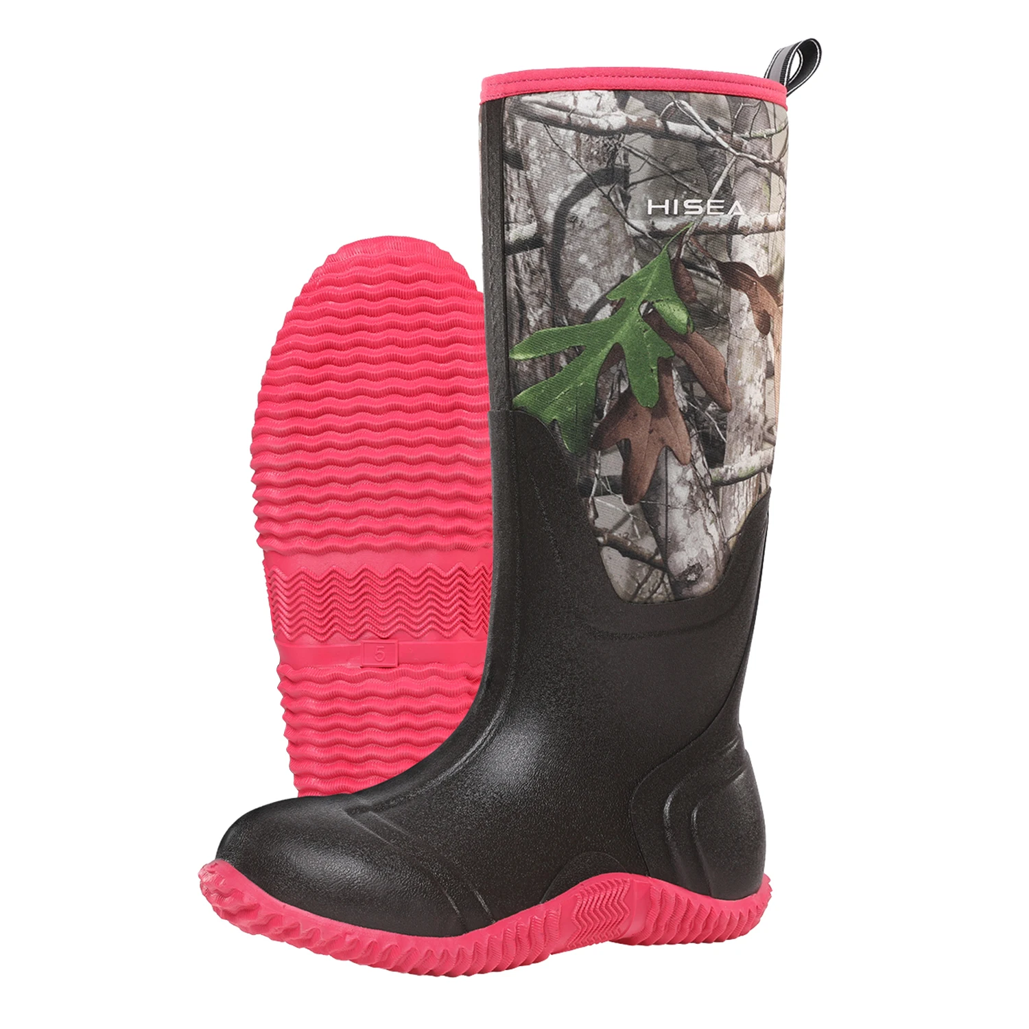 

HISEA Women's Rubber Rain Boots Waterproof Insulated Garden Shoes Outdoor Hunting Working Riding Muck Neoprene Mid Calf Boot