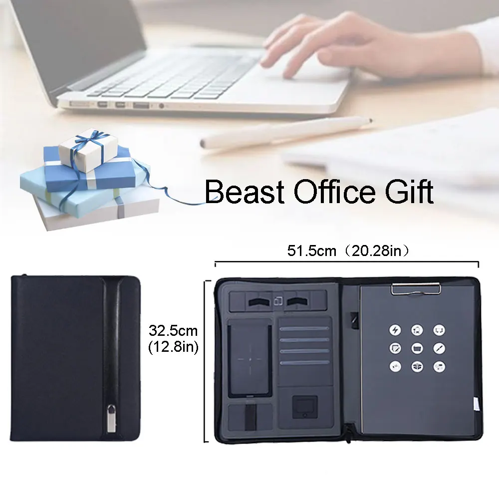 Папка-портфель A4 с беспроводной зарядкой многофункциональный деловой