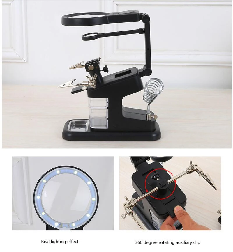 Увеличительное стекло для сварки со светодиодный светильник кой | Инструменты