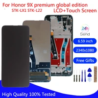 original for huawei honor 9x premium global edition lcd display stk lx1 stk l22 touch screen digitizer assembly display frame