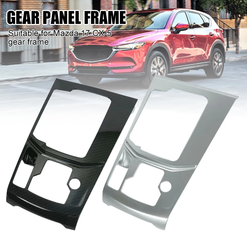 

Gear Shift Panel Decoration Cover Trim Sticker Carbon Fiber ABS Center Console Auto Interior For 2017 Mazda CX-5 Accessories