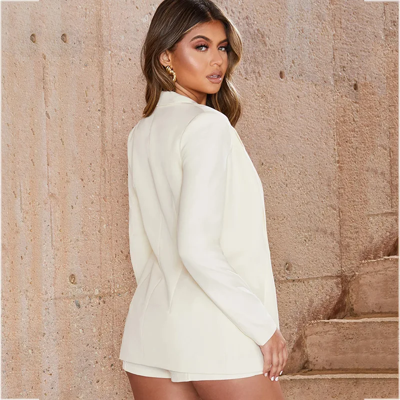 

Darcydebie 2019 Summer Autumn Sexy Office Lady Two Piece Set Women Suit Blazer And Pants Jumpsuit Set Casual Suits Outfits