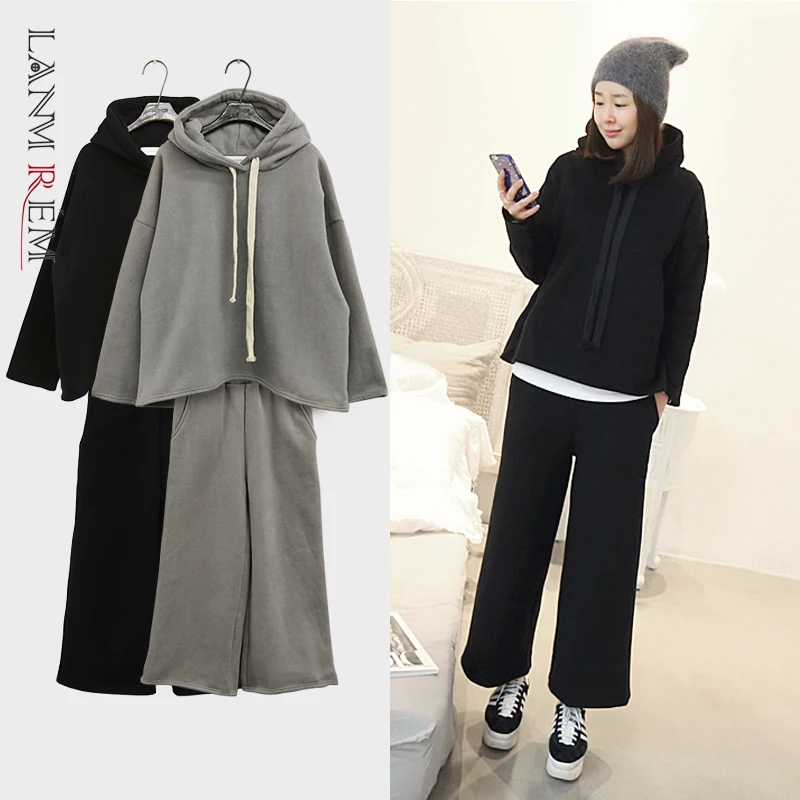 LANMREM 2020 осенний и новый модный Повседневный женский свободный плюс хлопковый