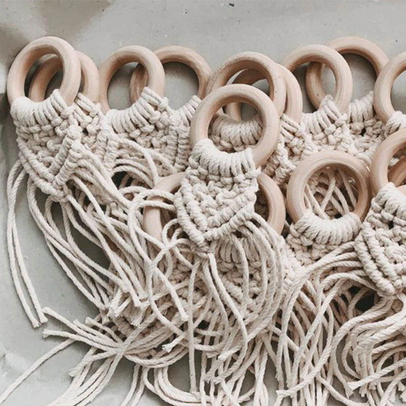 Набор колец для салфеток макраме 12 шт. в стиле бохо