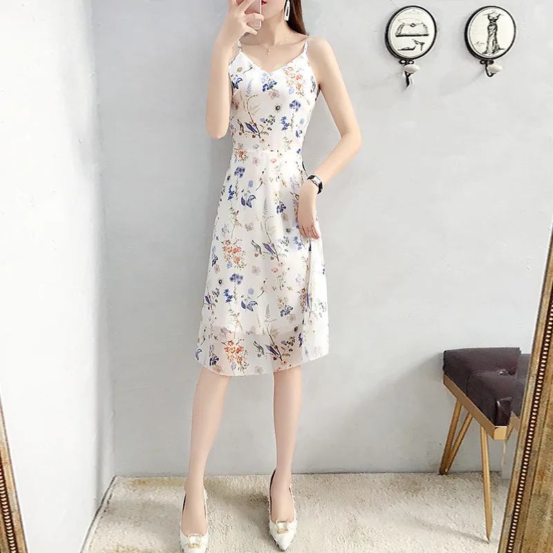 Two piece suit set of Yangqi net red skirt Goddess style suspender | Женская одежда