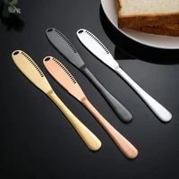 stainless steel colorful butter knife cheese knife multi function perforated butter knife bread dressing knife cheese knife