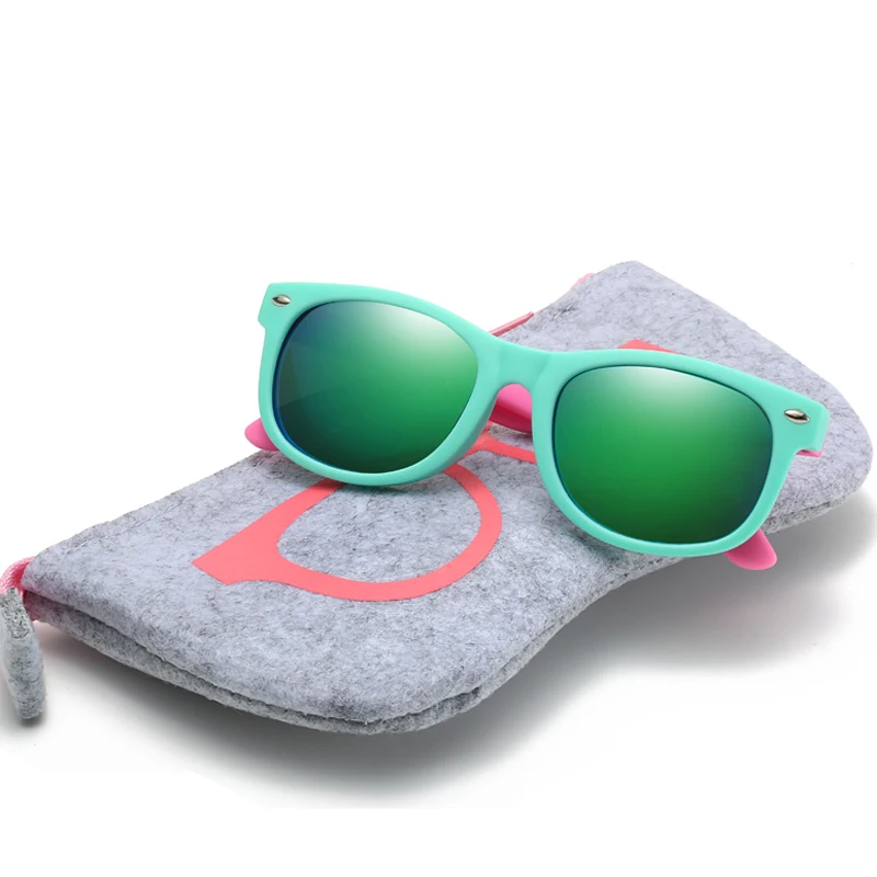 Резиновые поляризованные солнцезащитные очки для детей TR90 мальчиков и девочек