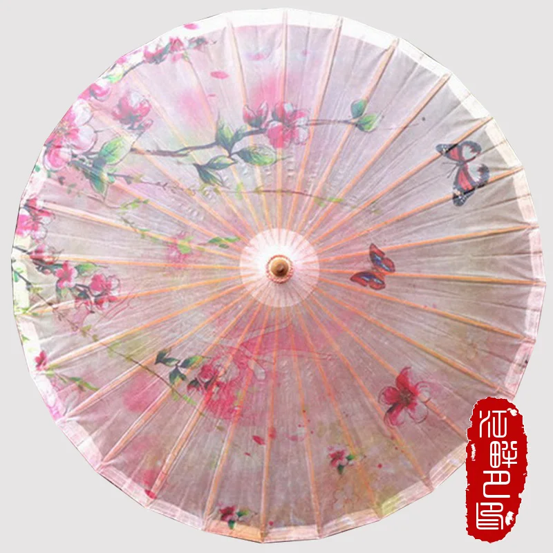 JIANGPANYUE эксклюзивный пользовательский бумажный зонтик китайский персиковый цвет
