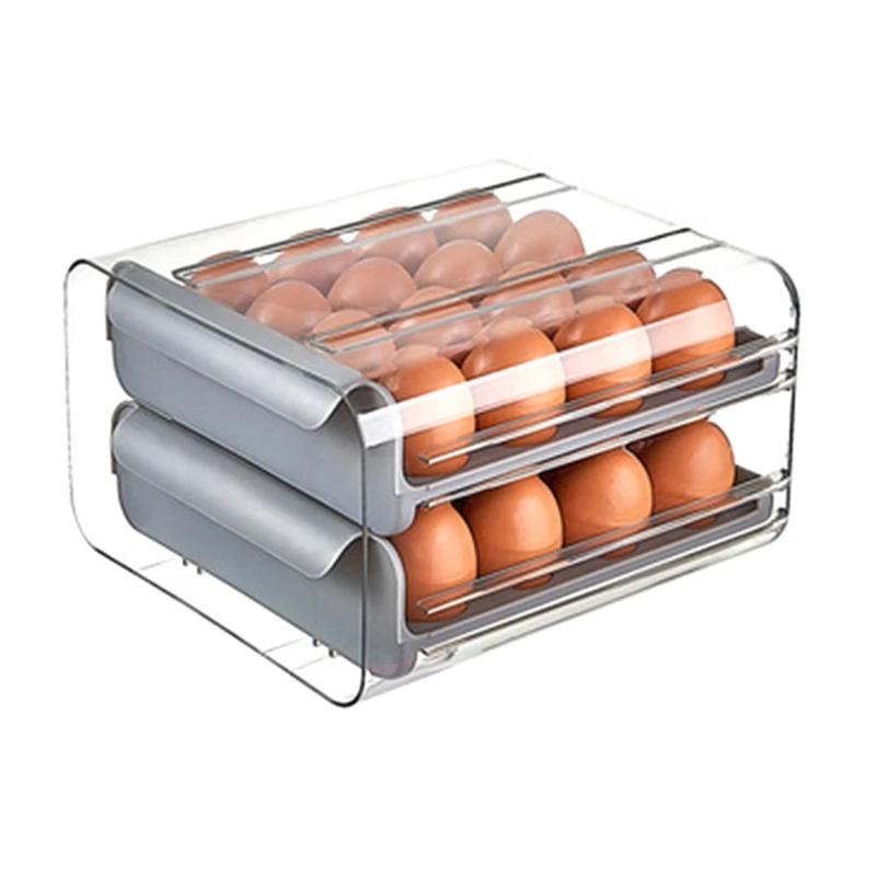 

Drawer Type Egg Storage Box Refrigerator Fresh Keeping Egg Finishing Artifact Kitchen Thickened Large Capacity