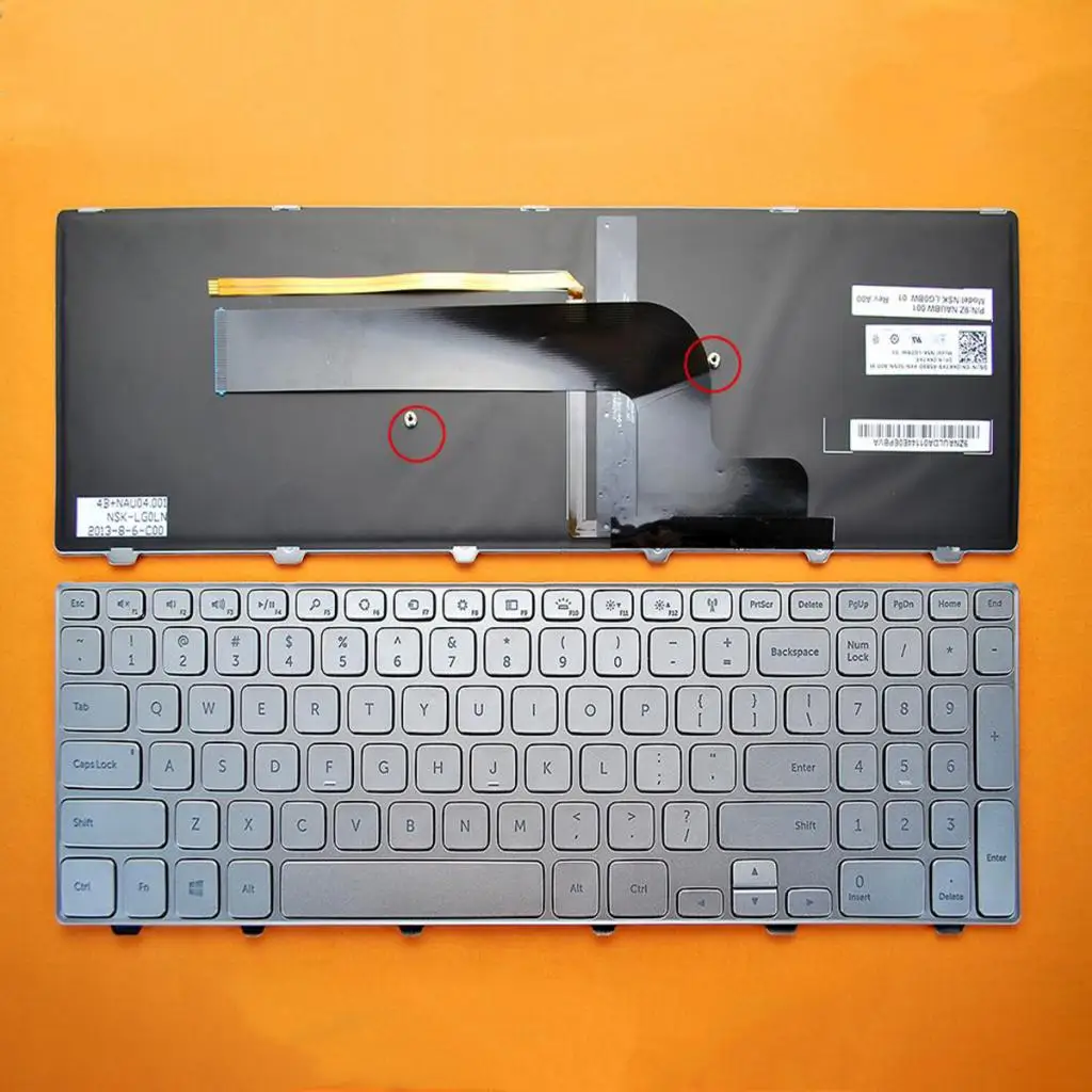 Сменная английская клавиатура для ноутбука с подсветкой/подсветкой Dell Inspiron 15-7000