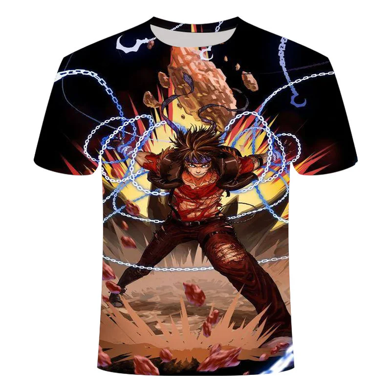 

Newest 3D Printed T-Shirt anime pattern men's T-shirt Horizontal game football shirt basketball shirt super big Custom T-Shirt