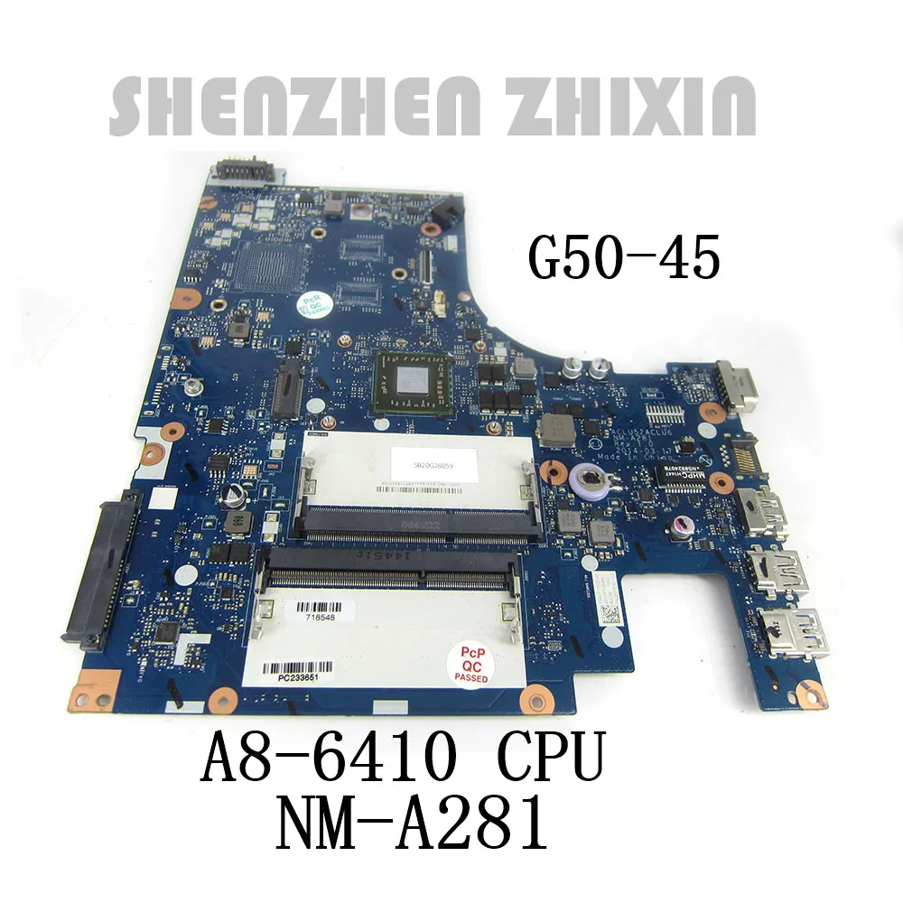 Материнская плата yourui для ноутбука Lenovo G50 G50-45 A8-6410 ЦП ACLU5 AULU6 NM-A281 REV: 1 0 DDR3 полностью