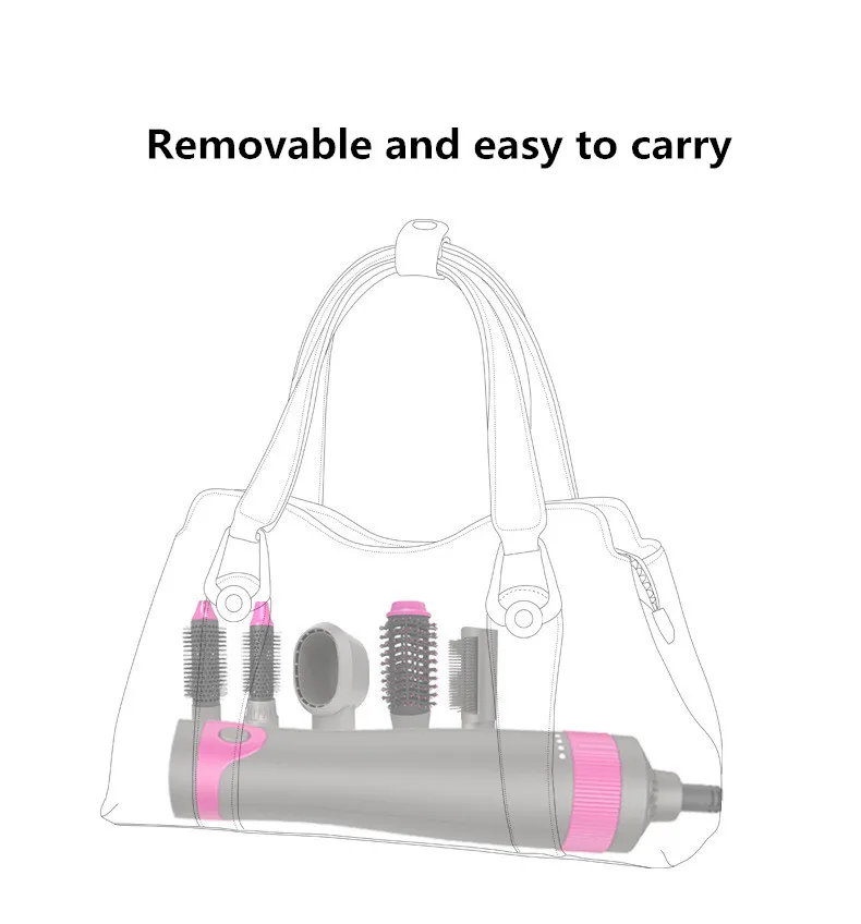 5 в 1 электрический фен для волос расческа и объемный профессиональный