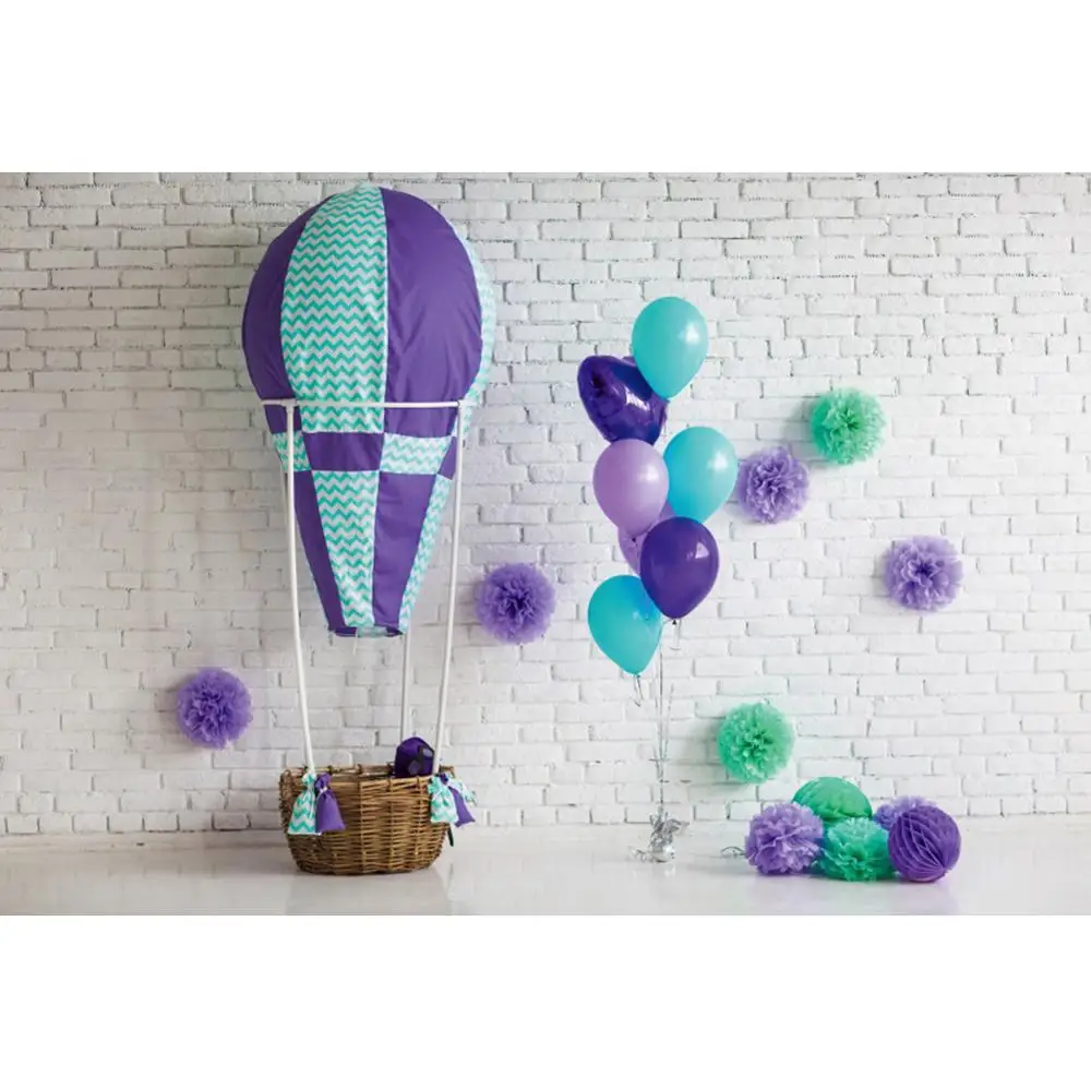 Laeacco воздушный шар белая кирпичная стена простой детский фон виниловый бесшовный