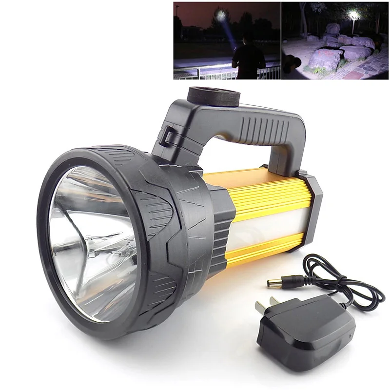 Barato Linterna LED Portátil COB T6, Recargable, De Mano, Para Exteriores, USB