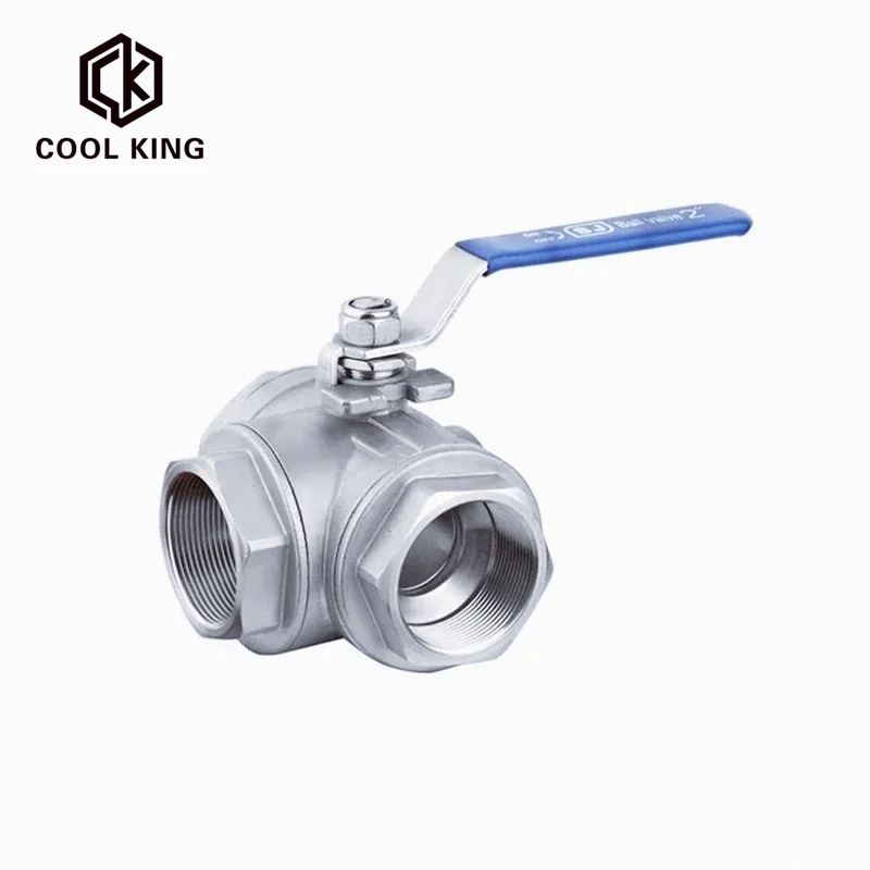 Клапан из нержавеющей стали 1/4 &quot3/8" 1/2 &quot3/4" 1 &quotSS304 трехходовой шаровой