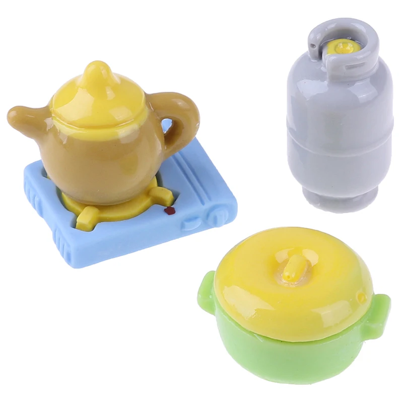 

1:12 Scale Gas Bottle Soup Pot Kitchen Accessories Play Toy Dollhouse Miniature