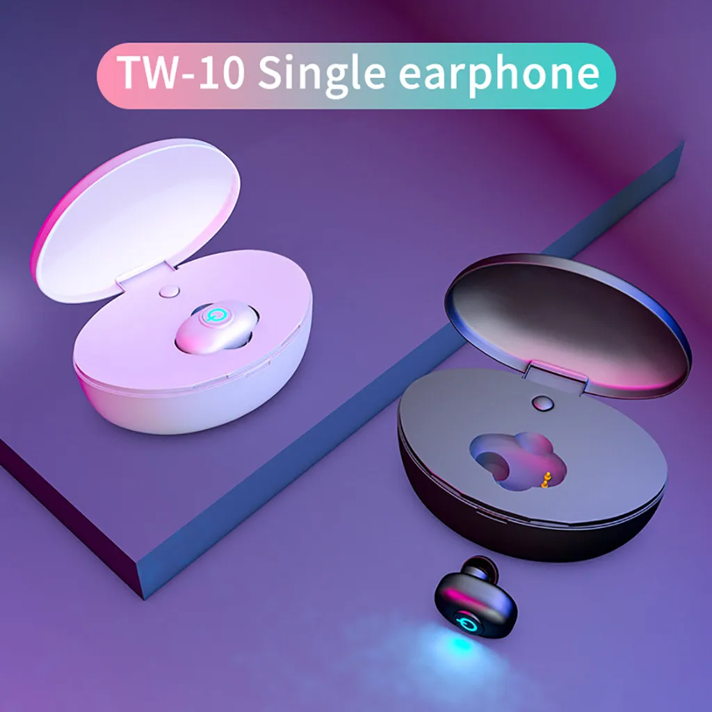 Одно ухо Беспроводной спортивные наушники Bluetooth гарнитура BT 4 2 с зарядный чехол