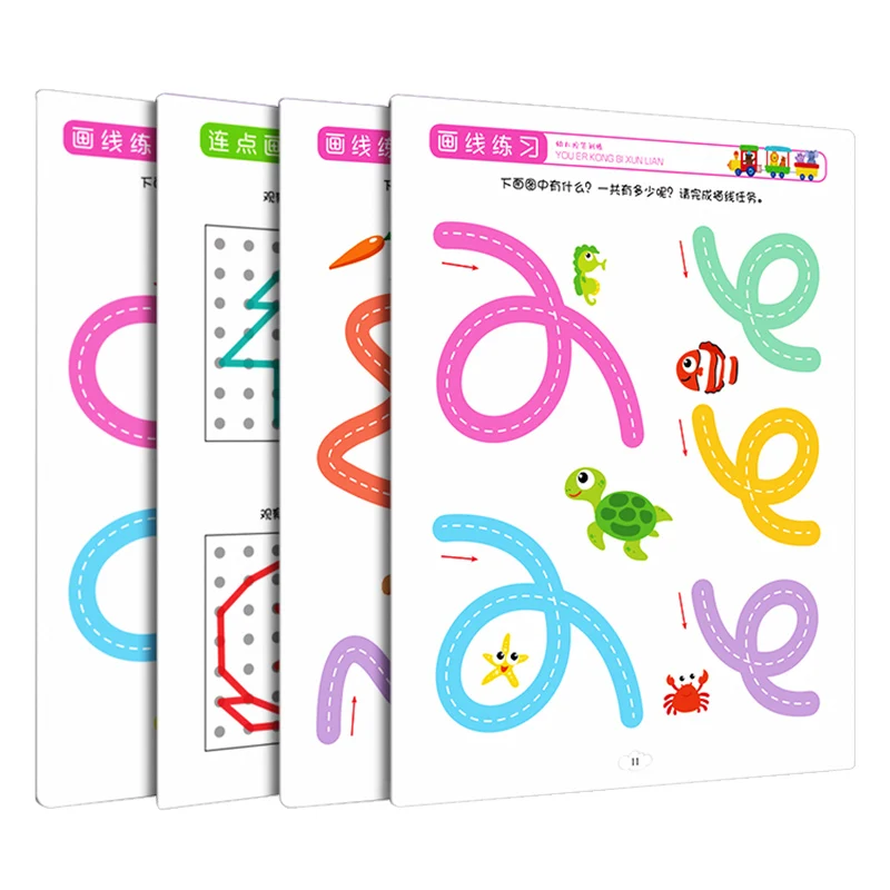 

Children Toys Montessori Drawing Tablet Color Drawing Set Games Book Learning Educational Toys For Children Pen Control Training