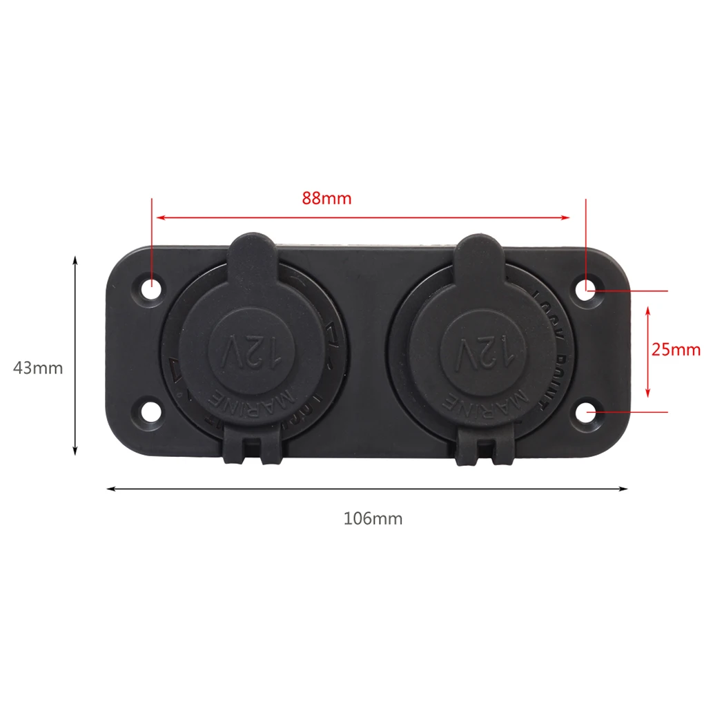АБС пластик автомобильный Авто Мото 12V пробки прикуривателя Водонепроницаемый