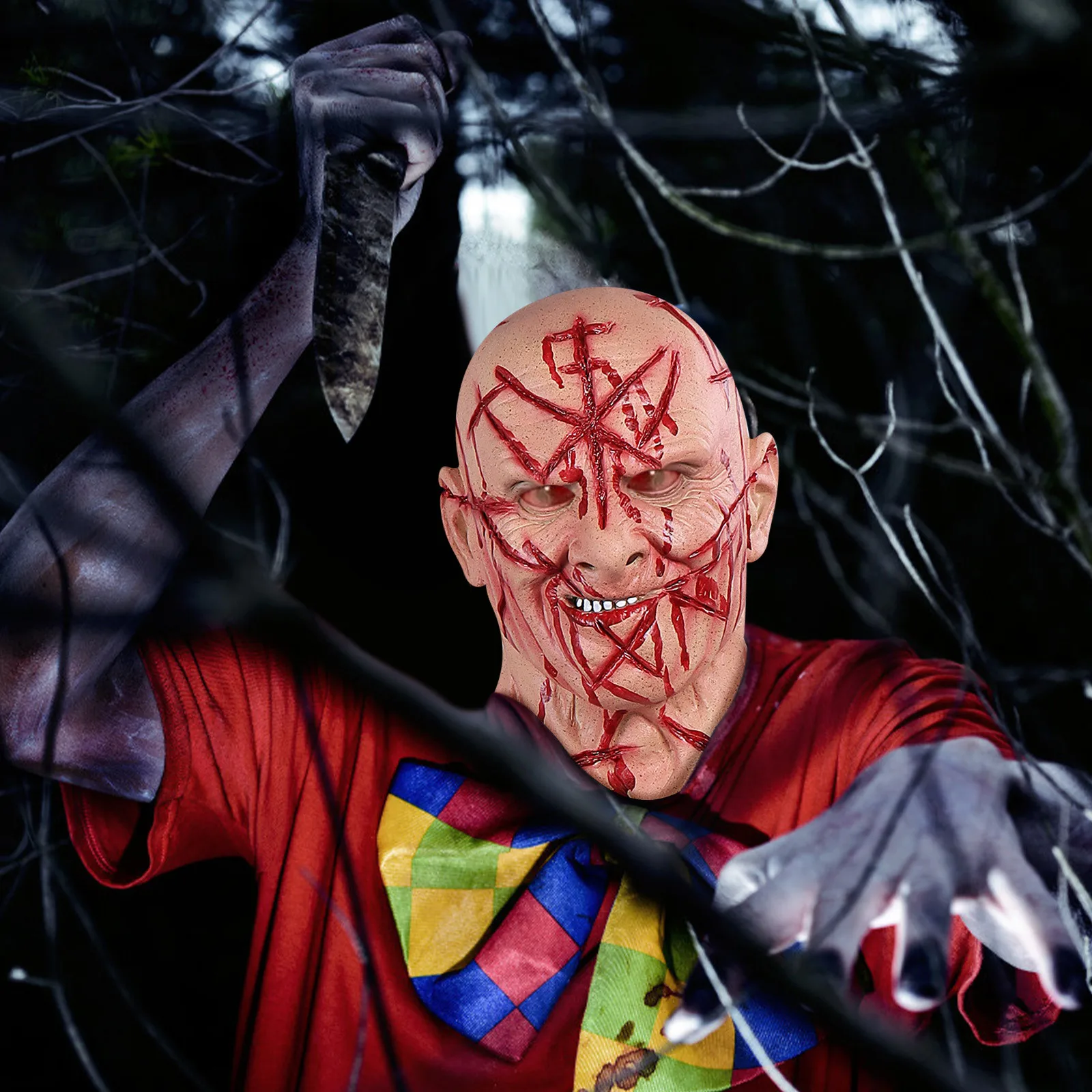 Жуткий страх на Хэллоуин ужасная Реалистичная маска монстра товары для