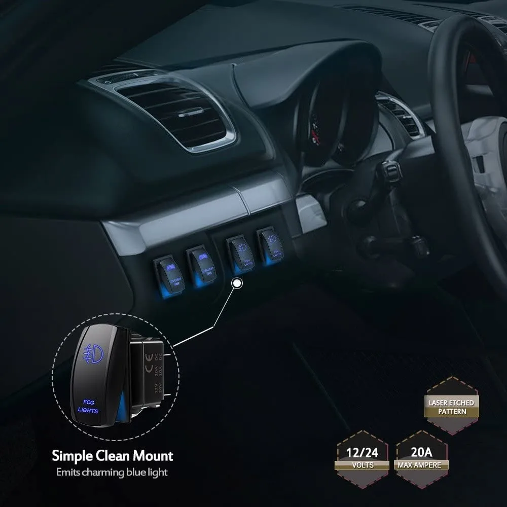 BeCar 1 шт. светодиодный Универсальный SPST предназначен Противотуманные фары