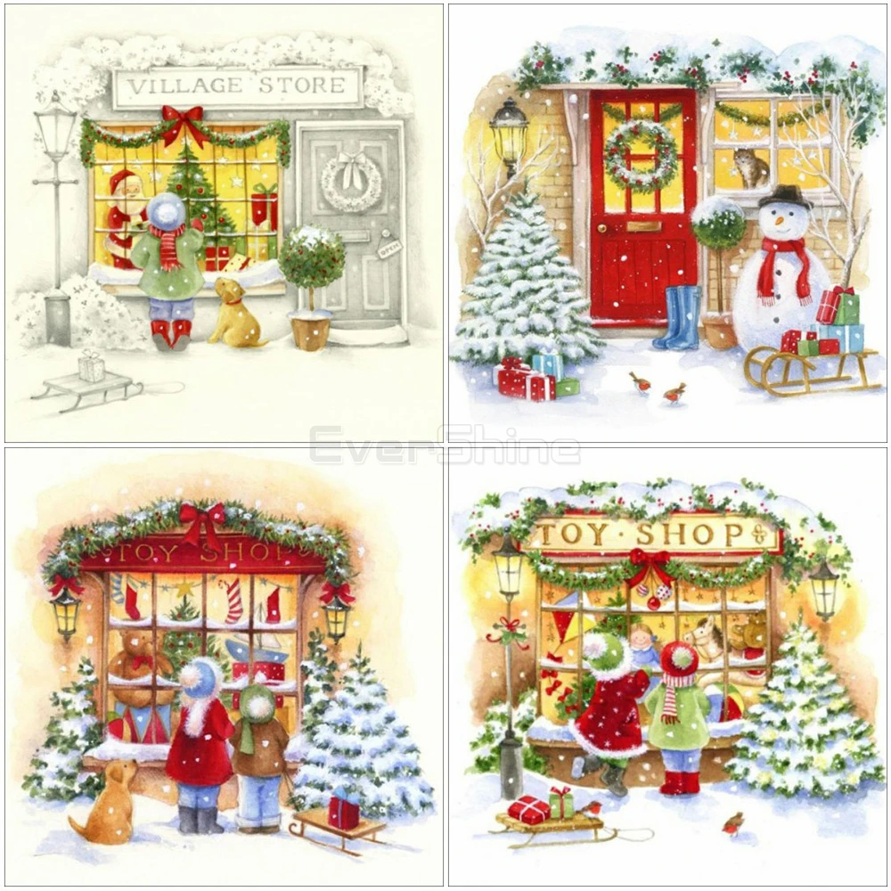 EverShine 5D алмазная Вышивка Новые поступления Рождественская картина Стразы