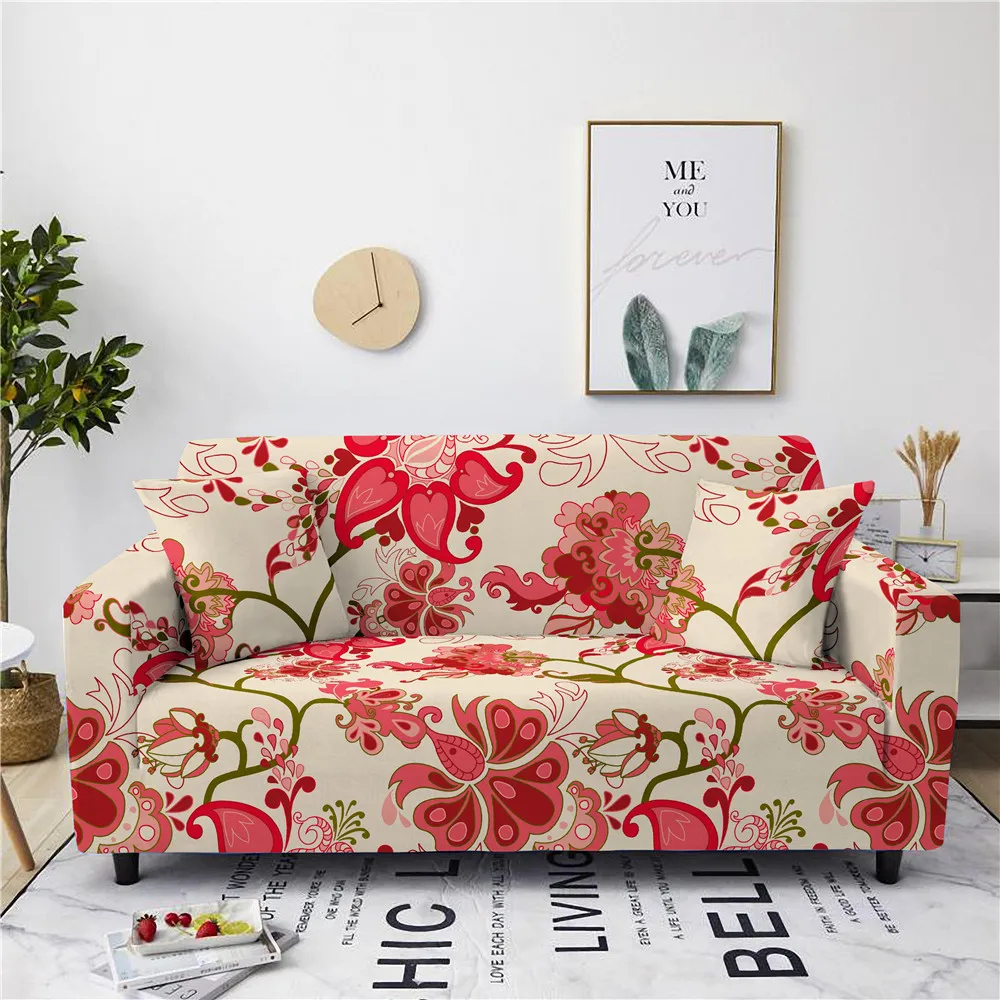 Эластичный чехол для дивана с цветочным рисунком 1/2/3/4 секционный эластичный