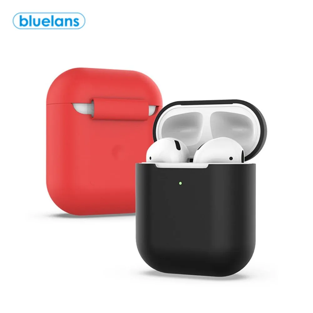 Силиконовые Беспроводной Bluetooth наушники защитная сумка для хранения чехол AirPods 2
