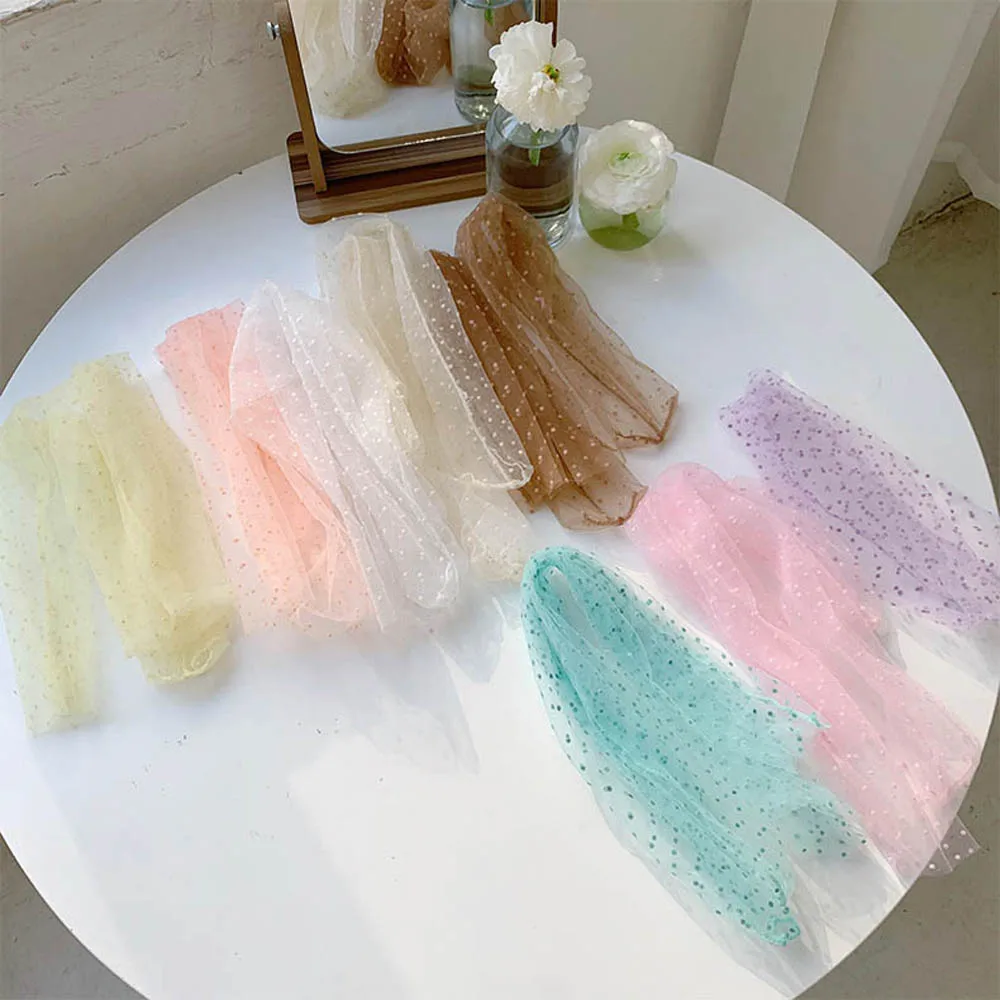 

1 Pair Summer Tulle Socks Women Mesh Transparent Dot Printed Socks Soft Ultra-thin Breathable Female Hosiery