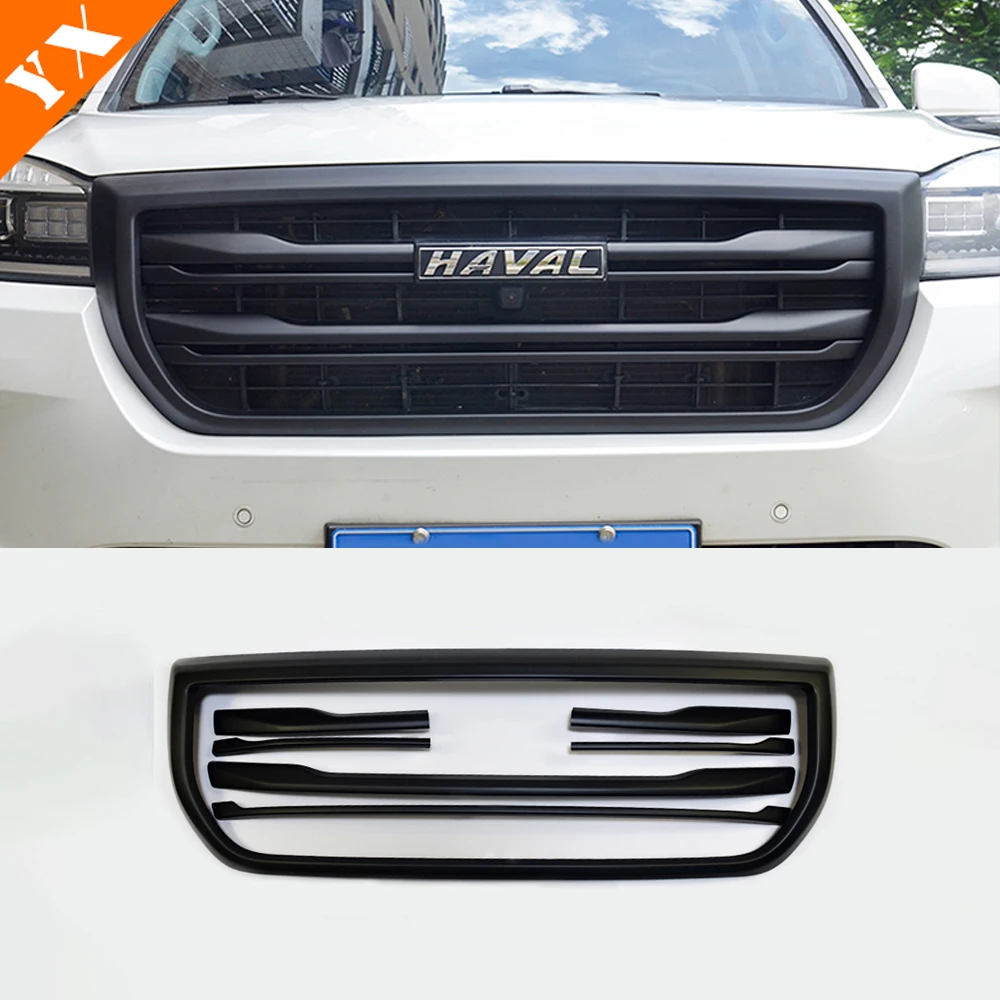

Black For Great Wall Haval H9 2017 2018 2019 - 2021 2022 Accessories Car Front Grille Hood Engine Decor Sticker Cover Moulding