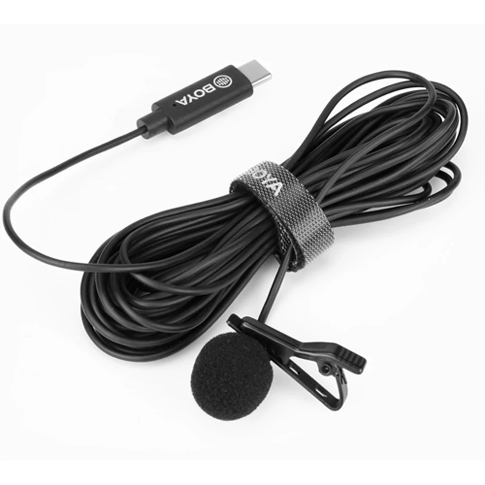 Всенаправленный цифровой нагрудный видеомикрофон BOYA BY-M3 Lavalier 6 метров для Android USB