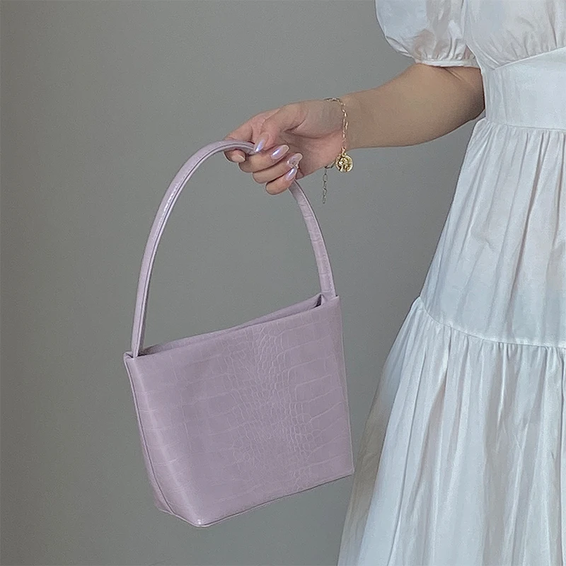 Роскошные женские сиреневые Сумки мешки дизайнерская сумка с крокодиловым