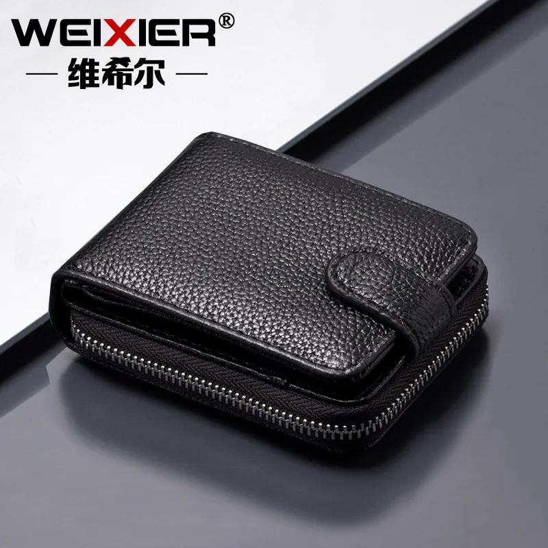 

2021 New Man's Wallet Driver's License Holder Multi-function Cardholder Anti-theft Multi-card Slot Wallet File Bag