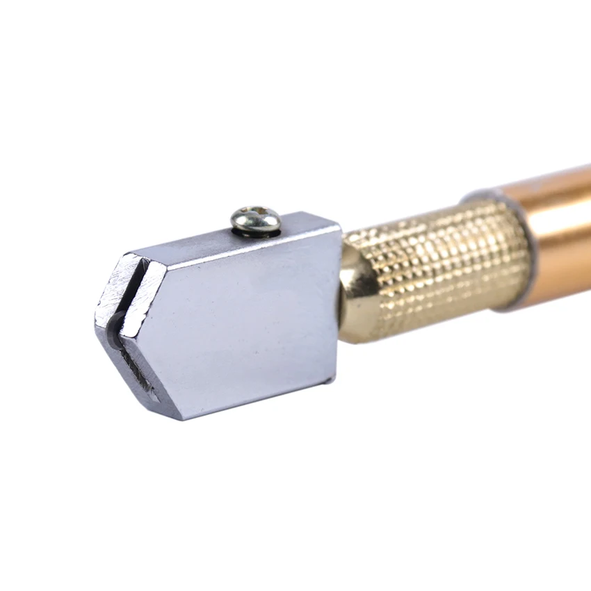 

1PC Scroll Wheel Glass Cutter Diamond Tip Steel Blade Cutting Tool Antislip Metal Handle For Glass Cutting Hand Tool