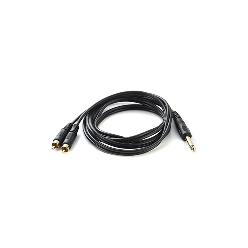 

5 шт./лот 1/4 ''1,5 м Mono TS 6,35 мм штекер на двойной RCA штекер аудиокабель для миксера звуковая консоль усилитель домашнего кинотеатра