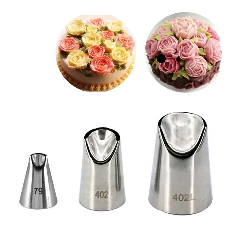 3PCS/Set DIY Stainless Steel Cake Tools Nozzles Pastry Cream Chrysanthemum Tips Baking Kitchen Bakeware Dining Bar | Дом и сад