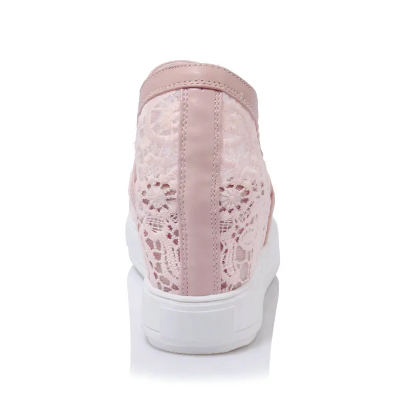 Женские туфли на танкетке ESVEVA элегантные дышащие из искусственной кожи среднем