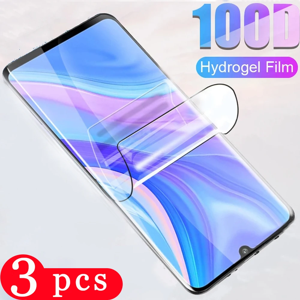 

3Pcs hydrogel film for huawei y9 y9A y9s y8s y8p y7 pro 2019 y6 prime y6p y6s y5 lite 2018 phone screen protector Not Glass film