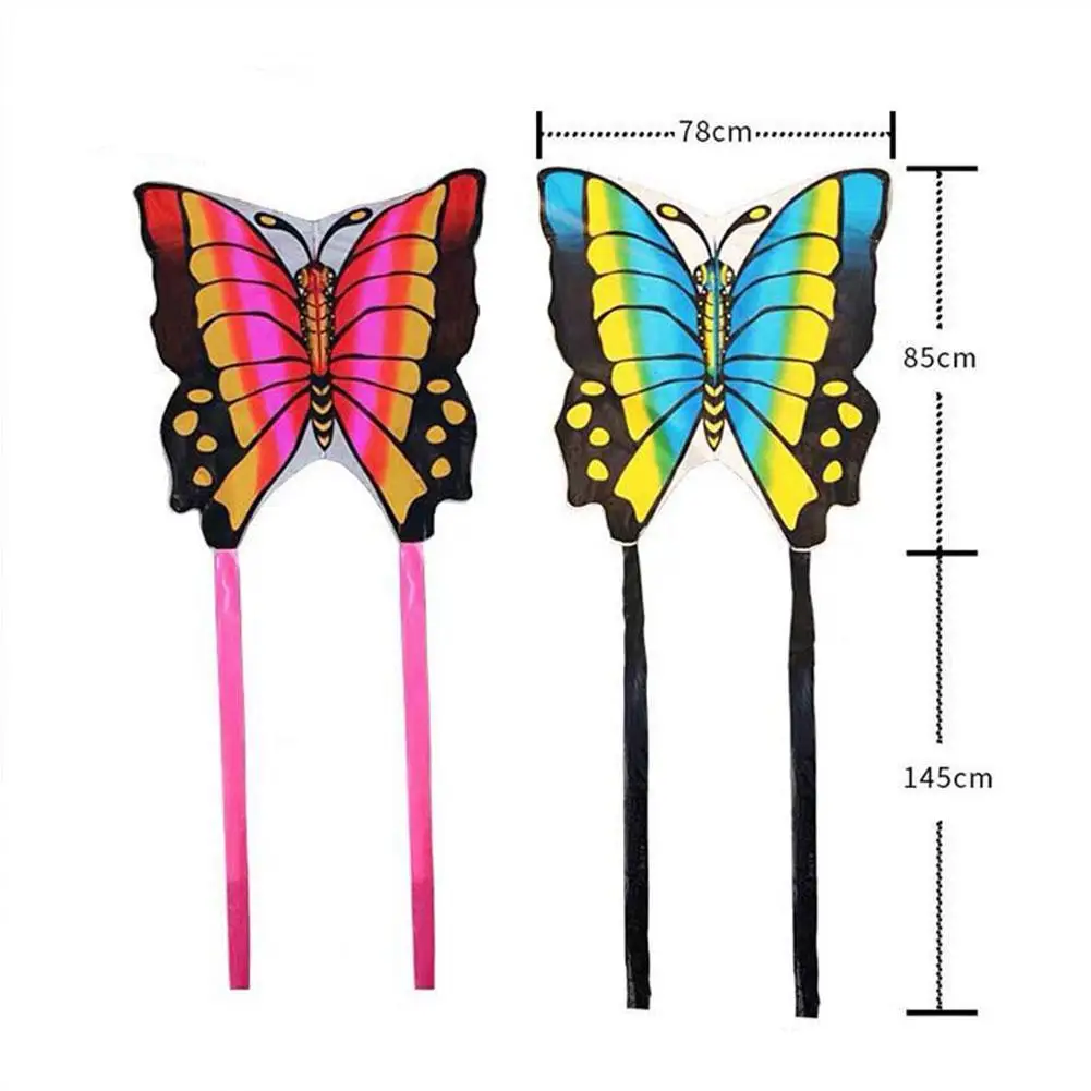 

1Pc high quality butterfly kite with handle line children kite flying toys easy control ripstop nylon Blue Pink kite Gifts for