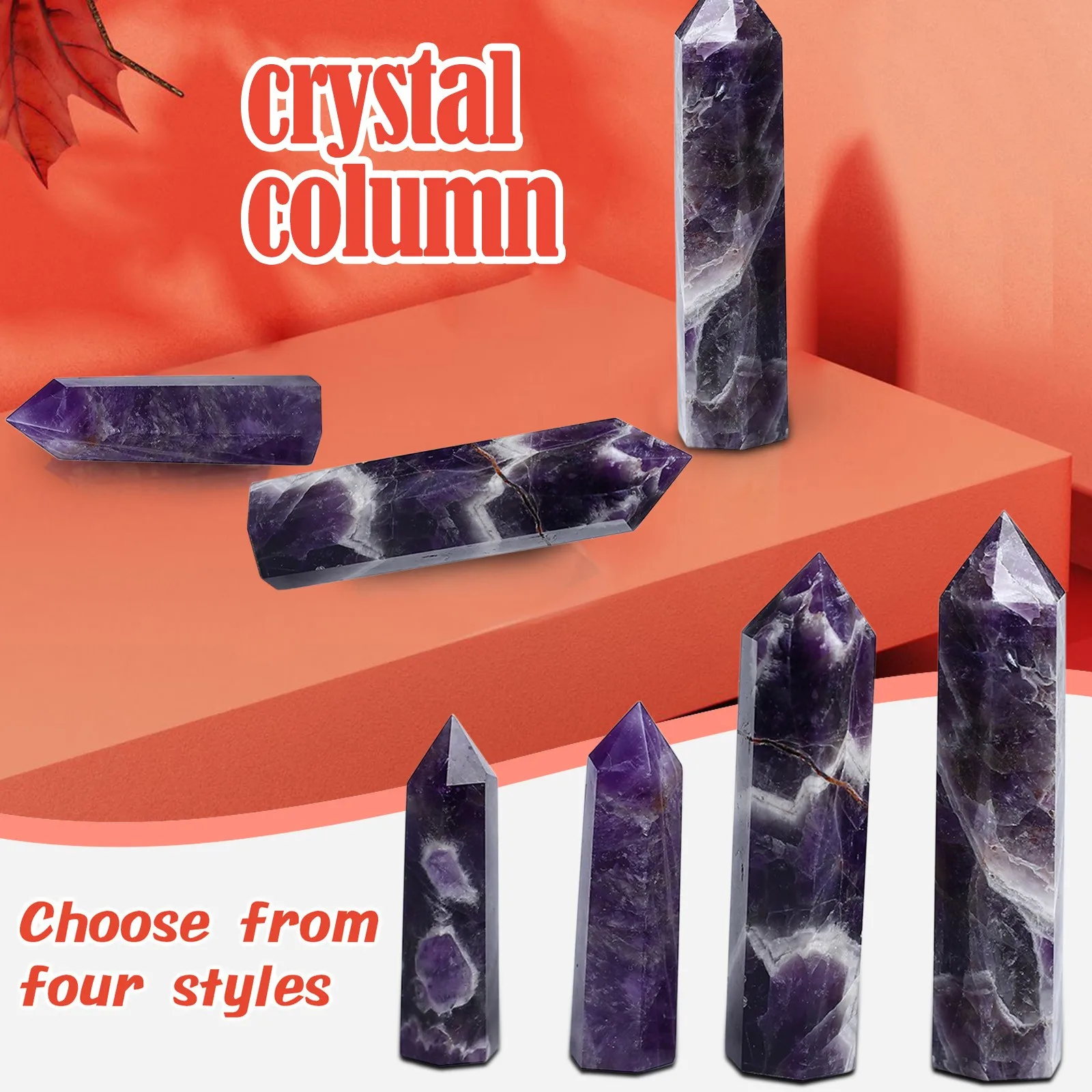 Натуральный гексагональный Хрустальная колонна флюоритовый кварц хрустальный