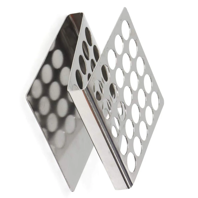 

Stainless Steel Test Tube Rack, Z Shape Tube Rack, Suitable for Tubes of Dia. less than equal 17mm, 24Holes