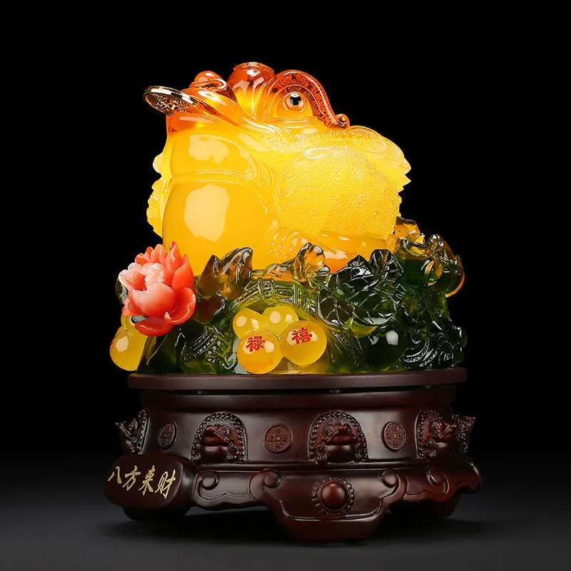 

WSHYUFEI китайский смолы статуя жабы ремесла богатство Лаки Фортуна украшения домашнего офиса Настольные Украшения счастливый подарок