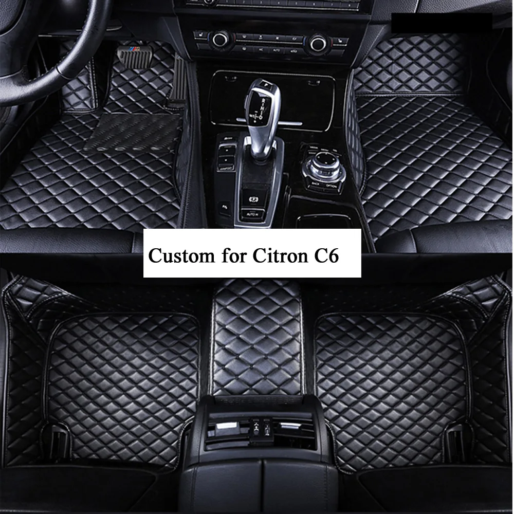 

Car Floor Mats for Women and Men Artificial Leather Mat for Citron C6 D7