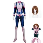 Костюм для косплея аниме Моя геройская Академия Boku No Ochaco Uraraka, костюм для Хэллоуина, женский комбинезон