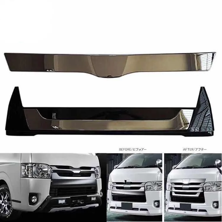 Отделка кузова автобуса HIACE вытяжка и решетка двигателя хромированная