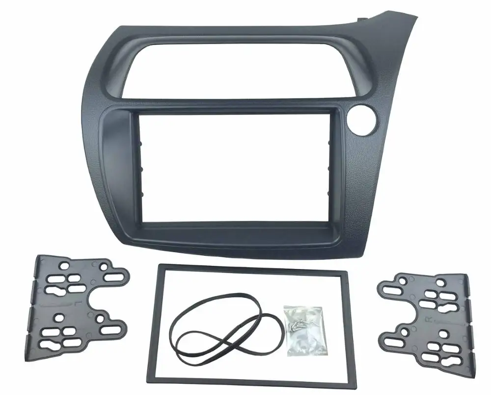 Радио фасции для Honda Civic хэтчбек 2006-2011 2 Din DVD стерео CD панель приборная панель монтажный комплект отделки лицевой рамы ободок - Название цвета: right wheel