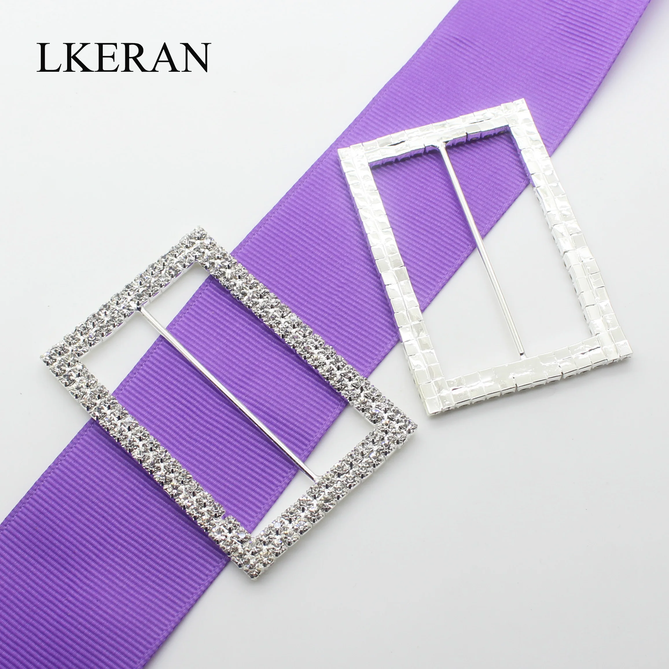LKERAN 5 шт. двухрядная прямоугольная 41x60 мм (внутренняя панель 50 мм) Хрустальная